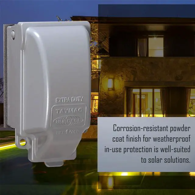 Alt view image 6 of 7 - RaynGuard 1-Gang Weatherproof In-Use Outlet Cover, Vertical, Gray