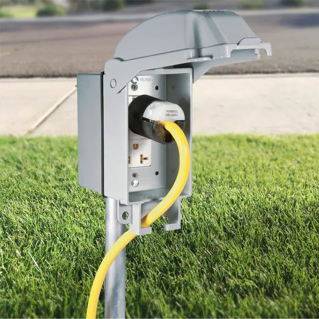 Alt view image 7 of 7 - RaynGuard 1-Gang Weatherproof In-Use Outlet Cover, Vertical, Gray