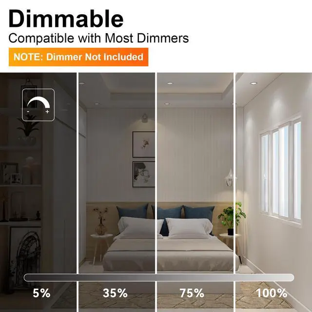 Alt view image 4 of 7 - 12 Pack BR30 Flood Light Bulb Indoor, Soft White Recessed Light Bulbs | 65W Equivalent, Dimmable, 2700K Warm White, E26 Base Can Light Bulbs for Kitchen Ceiling, Replacement Incandescent, 9W, 800LM