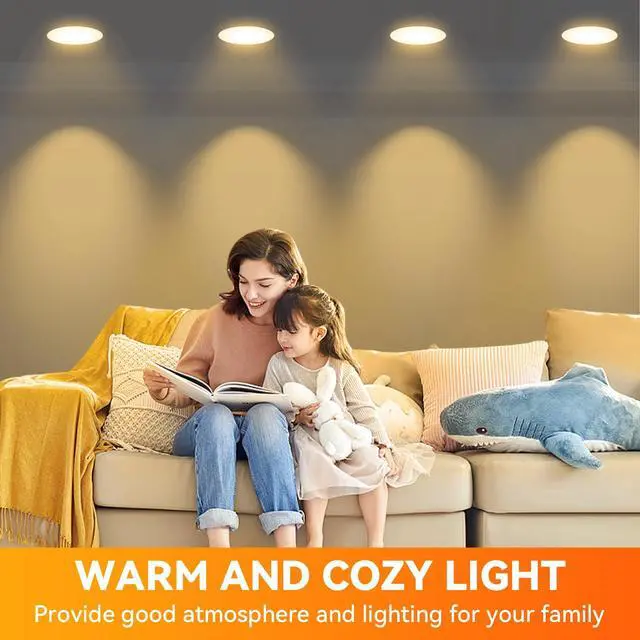 Alt view image 5 of 7 - 12 Pack BR30 Flood Light Bulb Indoor, Soft White Recessed Light Bulbs | 65W Equivalent, Dimmable, 2700K Warm White, E26 Base Can Light Bulbs for Kitchen Ceiling, Replacement Incandescent, 9W, 800LM