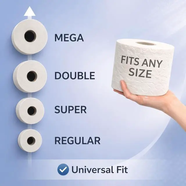 Alt view image 4 of 6 - Toilet Paper Holder Stand Reserve - Free Standing Toilet Paper Stand with Storage that Holds Mega Rolls, Standing Bathroom Tissue Organizer, Bathroom Decor - Modern Storage Holder, Nickel