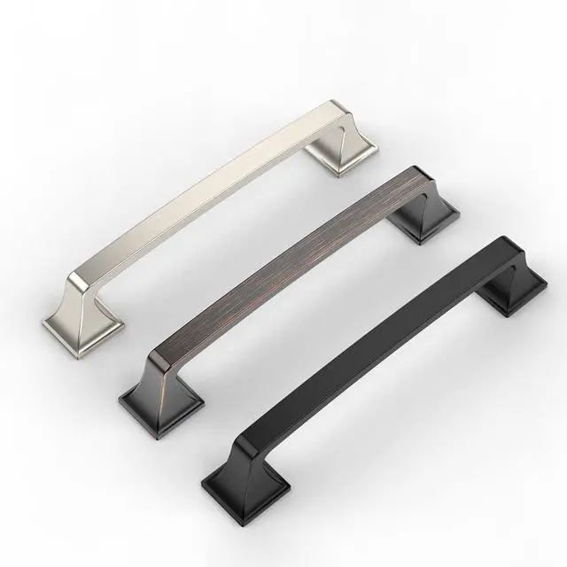 Alt view image 3 of 7 - 15 Pack Kitchen Cabinet Handles 5 Inch(128mm) Hole Centers, Brushed Satin Nickel Handles for Kitchen Cabinet Hardware, Cabinet Pulls for Bathroom Dresser Drawer Handles ZH0002