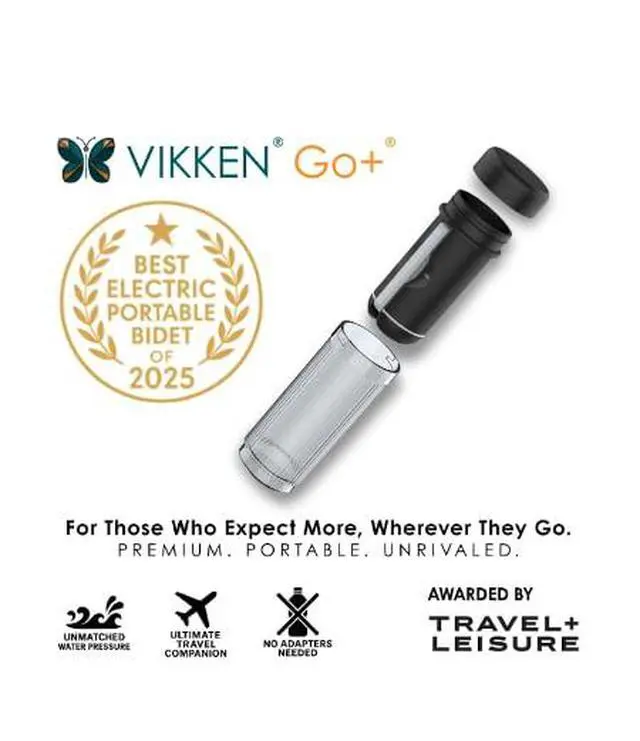 Alt view image 2 of 7 - ® Go+ Portable Travel Bidet Rechargeable, 300ml+250ml Classic | Handheld personal hygiene water jet, men and women; 3 pressure modes, long-press stop; 2 bottles, carry bag