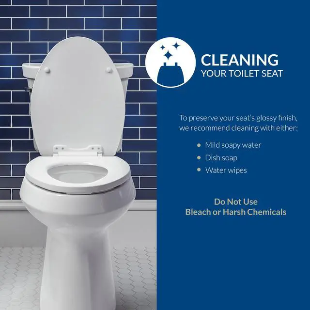 Alt view image 5 of 7 - CHURCH Toilet Seat, Easy Clean Hinges Release for Deep Cleans, Durable Enameled Wood Seat, Elongated, White