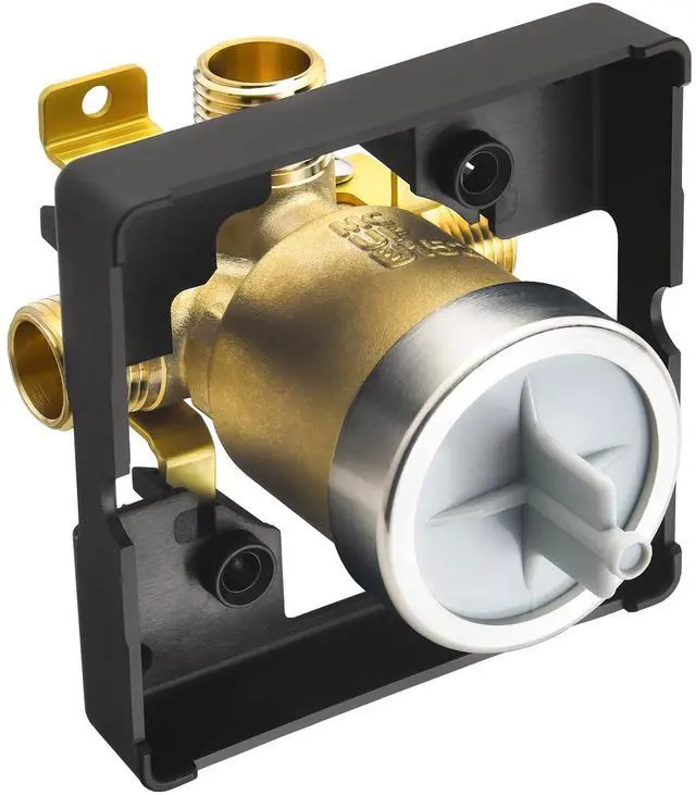 Main image of Shower Valve for Delta R10000-UNBXHF, 3 Port 1/2 Inch Connection 1-Pack, R10000 Valve Kit Compatible with Delta MultiChoice 13 14 17 17T Shower Trim, High Flow Brass Construction Without Stops