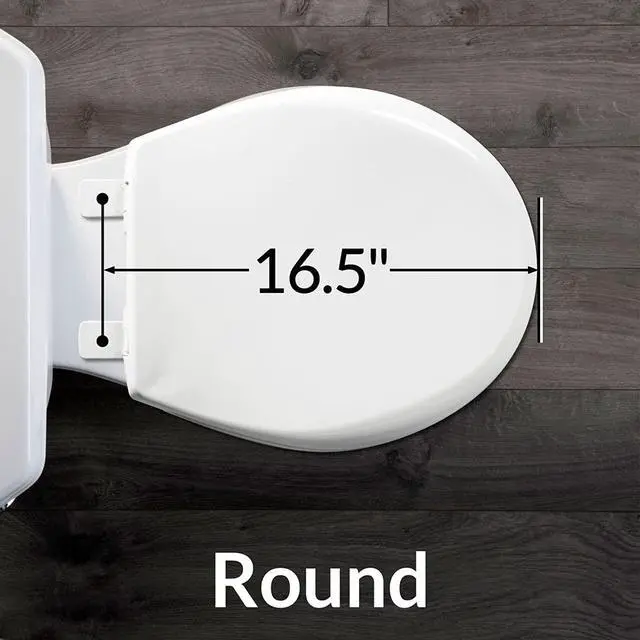 Alt view image 7 of 7 - Cameron Silver Toilet Seat, Non Slip Heavy Duty Wood, Easy Clean, Made in USA, Round