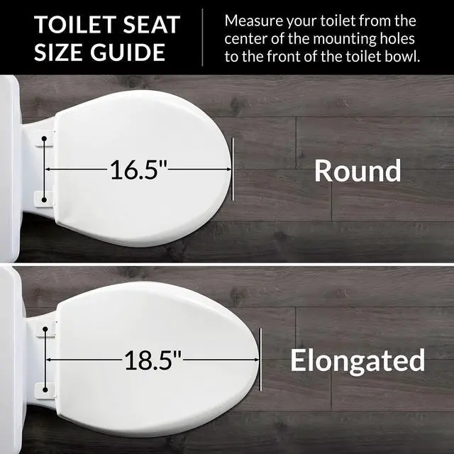 Alt view image 6 of 7 - Cameron Silver Toilet Seat, Non Slip Heavy Duty Wood, Easy Clean, Made in USA, Round