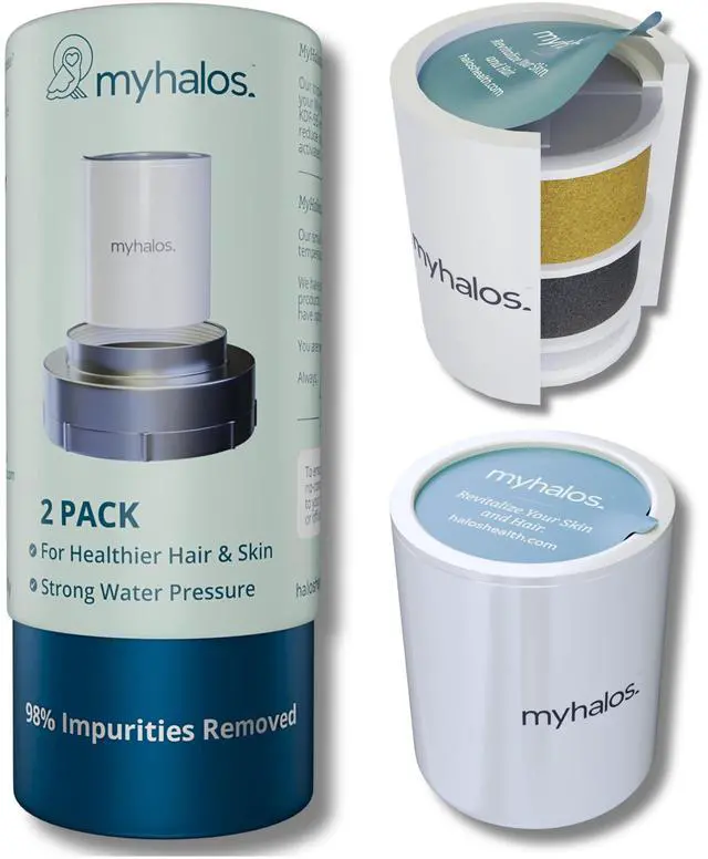 Main image of Shower Head Filter Cartridge Replacement, 2-Pack, 6-Month Supply | Fits Fixed Model, Removes Chlorine & Heavy Metals, High Pressure, Hard Water, Easy Swap, Long-Lasting Filter