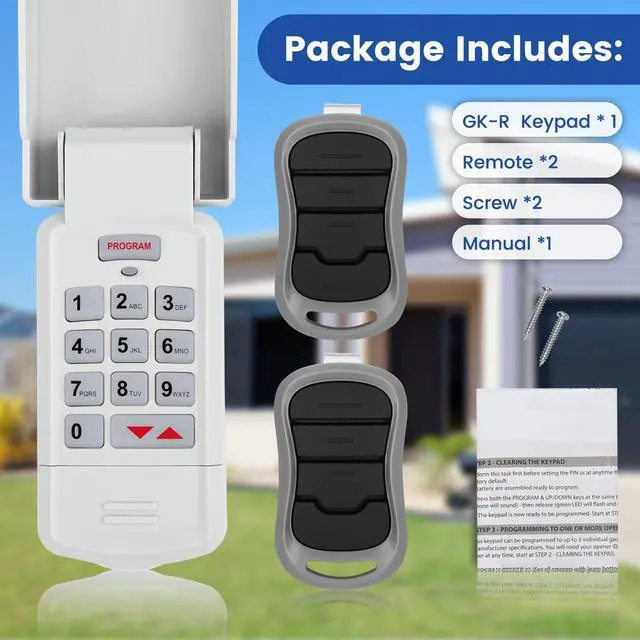 Alt view image 5 of 7 - for Genie Garage Door Opener Keypad&Remote,Compatible with All Genie/Overhead Garage Door Opener, for Model GK-R 37332R OKP-BX GK-BX GWKP, GWK-IC, ACSDG, ACSDA1, ACSD1G, B8QACSDA, B8QACSDA1