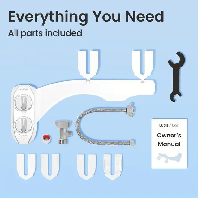 Alt view image 7 of 7 - NEO 120 PLUS - Patented Non-Electric Bidet Attachment, White | Non-Electric, Single Nozzle, Slide-In Install, 360° Self-Clean, EZ-Lift to Clean, Rear Wash