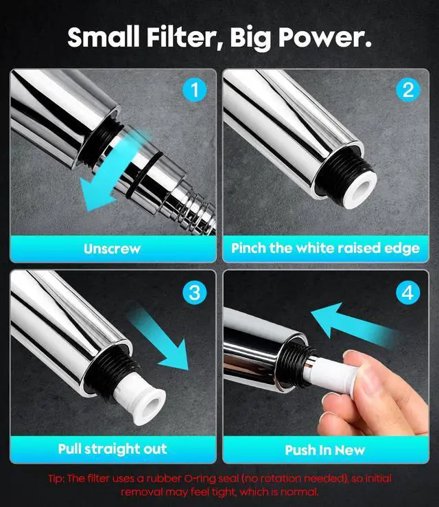 Alt view image 4 of 7 - Handheld Shower Head High Pressure JOMST Magnetic Holder,10 Spray Modes with Power Wash for Pets&Tile&Toilet, Filtered for Softer Skin & Shinier Hair, 1.8GPM, Stainless Steel Hose