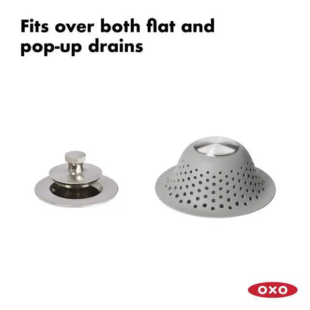 Alt view image 2 of 7 - Good Grips Silicone Shower & Tub Drain Protector, Hair Drain Catcher