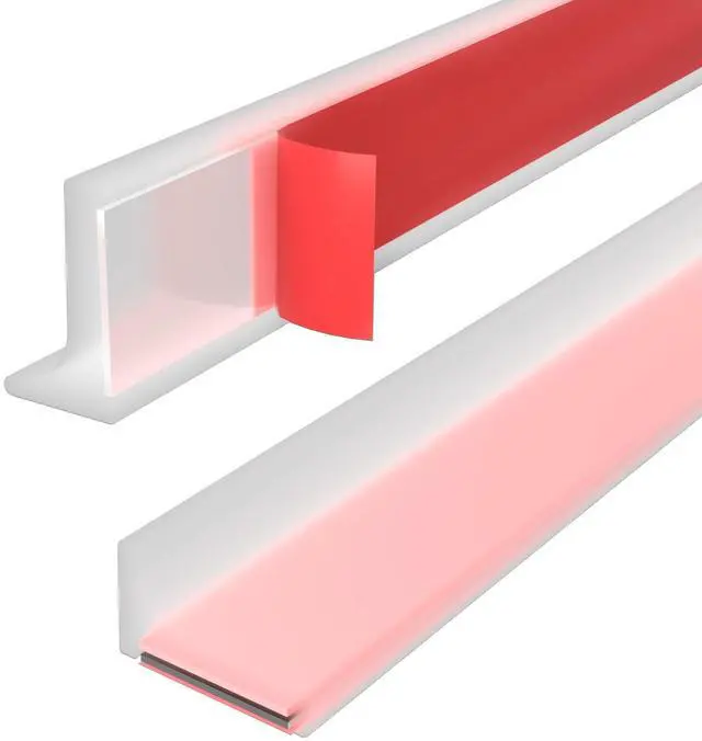 Main image of Shower Threshold Water Dam Guard - Self-Adhesive Silicone Waterproof Barrier, Leak-Proof, Flexible, Easy Installation, Customizable Length for Showers, Bathtubs, Sinks, and Countertops by