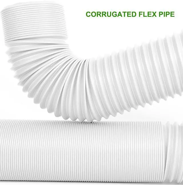 Alt view image 4 of 7 - 2 Pack Rain Gutter Downspout Extensions Flexible,Drain Downspout Extender Connector 21"-68",Screws for Included,White