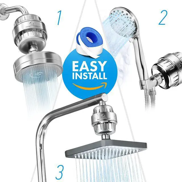 Alt view image 5 of 7 - 20 Stage Shower Filter with Vitamin C E and A - Reduces Chlorine, Heavy Metals and Sediment - 5 Cartridges Included - High Pressure - Universal Fit