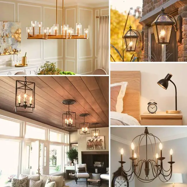 Alt view image 7 of 7 - 12-Pack Dimmable E12 LED Candelabra Bulbs 60W Equivalent, 2700K | 6W, B11 Candle Base, 600 Lumens, LED Filament, High CRI, Vintage Light Bulb for Chandelier Ceiling Fan