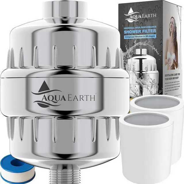 Main image of Shower Filter for Hard Water, 20-Stage Vitamin C E Chlorine | Filter Helps reduce Fluoride, odors, sediment, rust, and impurities commonly found in shower water