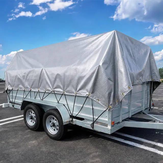 Alt view image 2 of 7 - Tarp Waterproof 10 X 20 FT 16 Mil Heavy Duty Tarp Multipurpose Tarps Heavy Duty Waterproof Protective Cover UV All Weather Resistant for Shelter Camping, Silver/Black