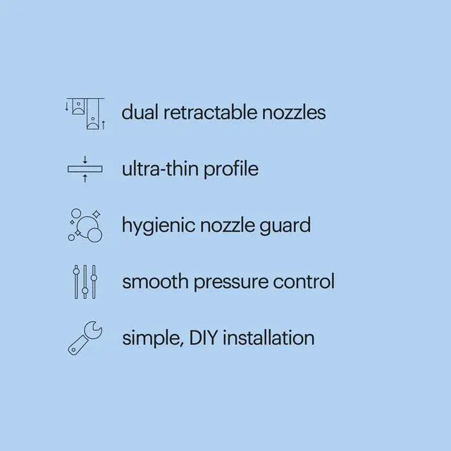 Alt view image 3 of 7 - Bidet Attachment for Toilet SS-250 SimpleSpa Fresh Water Spray with Adjustable Water Pressure Side Arm Control, Slim Bidet Sprayer, Silver Knob (Dual Nozzle)