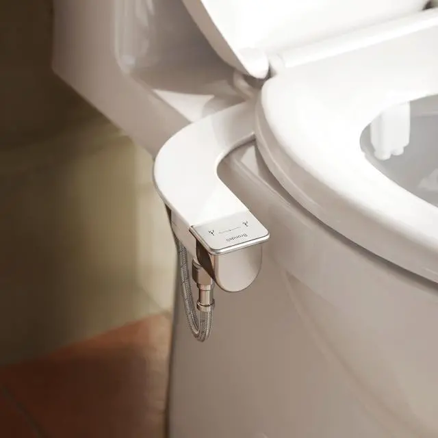 Alt view image 6 of 7 - Bidet Attachment for Toilet SS-250 SimpleSpa Fresh Water Spray with Adjustable Water Pressure Side Arm Control, Slim Bidet Sprayer, Silver Knob (Dual Nozzle)