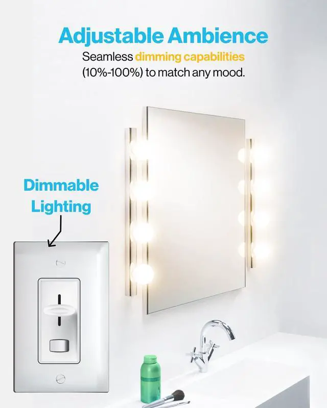 Alt view image 3 of 5 - Sunco 12 Pack G25 LED Light Bulb, Globe, Vanity Bathroom Mirror, 6W=40W | 3000K Warm White, Frosted Lens, 450LM, Dimmable, E26 Medium Base, Vanity Mirror Lighting, Damp Rated, Decorative Round Bulb