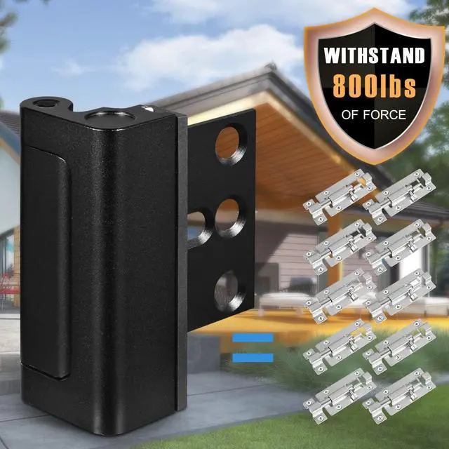 Alt view image 2 of 7 - 3Pack Door Reinforcement Lock Home Security, Childproof Safety | Top Door Lock Latch for Toddlers Safety, Inside Defender Prevents Unauthorized Entry on Inward Doors, Withstands 800lbs