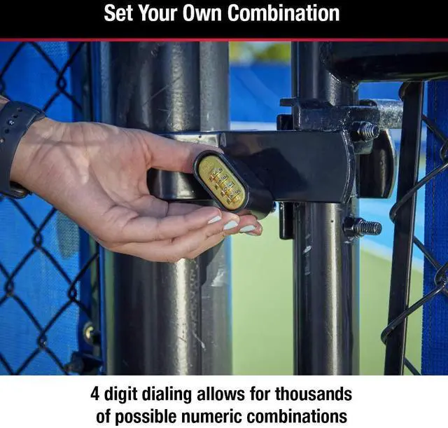 Alt view image 4 of 6 - Black Combination Padlock, Set Your Own Combo Lock, Weather Resistant Indoor and Outdoor Padlocks with Code for Gym Locker, Gate, Shed, 2 Pack, 178EC2