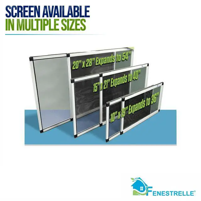 Alt view image 7 of 7 - Expandable Window Screen, 15 H × 2140 W Horizontal, 2-Pack | 2Way Adjustable Window Screen, Flame Resistant Fiberglass Mesh, Durable Aluminum Frame with Built-In Weatherstrip