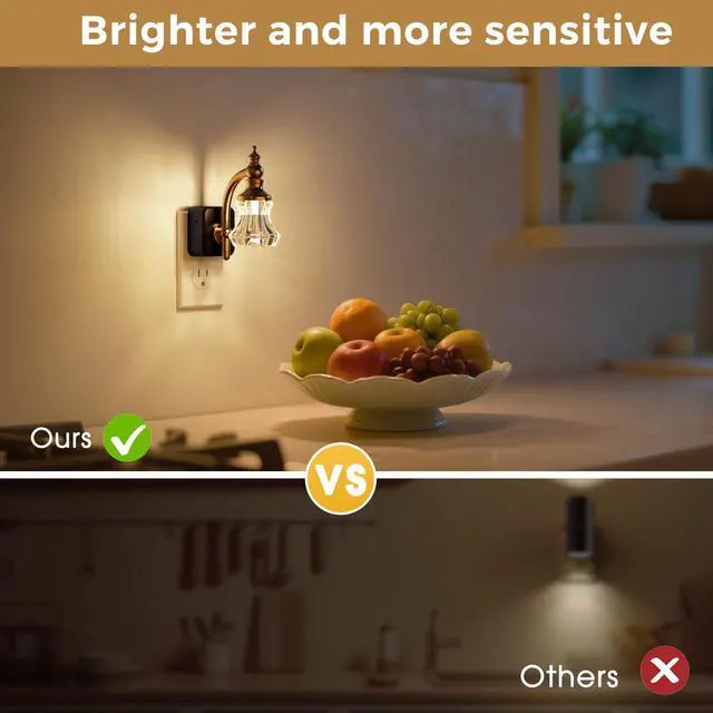 Alt view image 6 of 7 - Night Lights Plug into Wall, 3000K Soft White | Flower Night Lights with Dusk to Dawn Sensor, 0-100lm Adjustable Brightness, for Hallway Bedroom Stairway