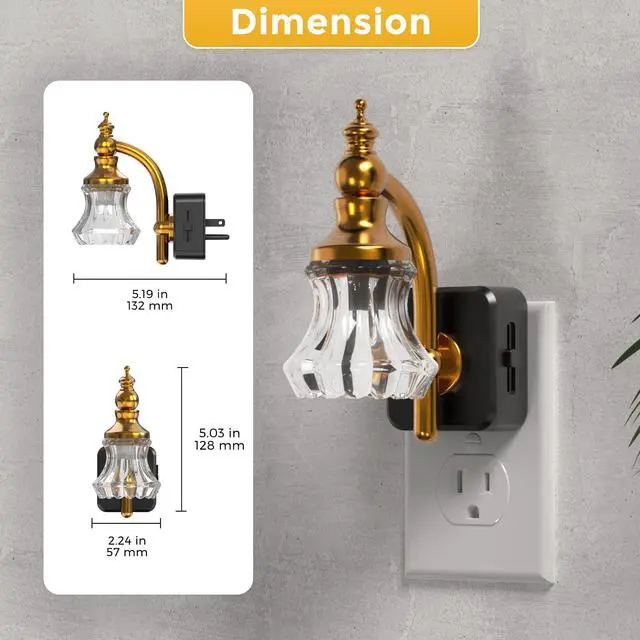 Alt view image 7 of 7 - Night Lights Plug into Wall, 3000K Soft White | Flower Night Lights with Dusk to Dawn Sensor, 0-100lm Adjustable Brightness, for Hallway Bedroom Stairway