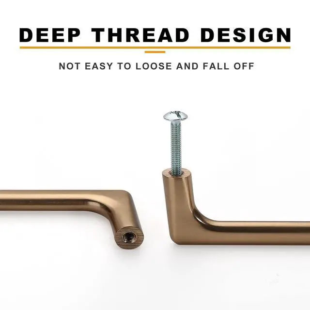 Alt view image 4 of 7 - 10 Pack 5 Inch(128mm) Champagne Bronze Cabinet Pulls Cabinet Handles Cupboard Handles Kitchen Cabinet Hardware for Cupboard Drawer Pulls