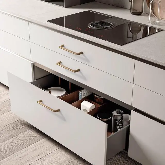 Alt view image 5 of 7 - 10 Pack 5 Inch(128mm) Champagne Bronze Cabinet Pulls Cabinet Handles Cupboard Handles Kitchen Cabinet Hardware for Cupboard Drawer Pulls