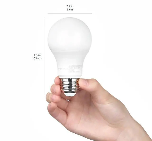 Alt view image 7 of 7 - A19 Dusk to Dawn Sensor LED Outdoor Light Bulbs, 60W Equivalent, Energy-Efficient 9W, Daylight 5000K, E26 Base, Auto On/Off, Porch, 10,000 Hours, 2-Pack