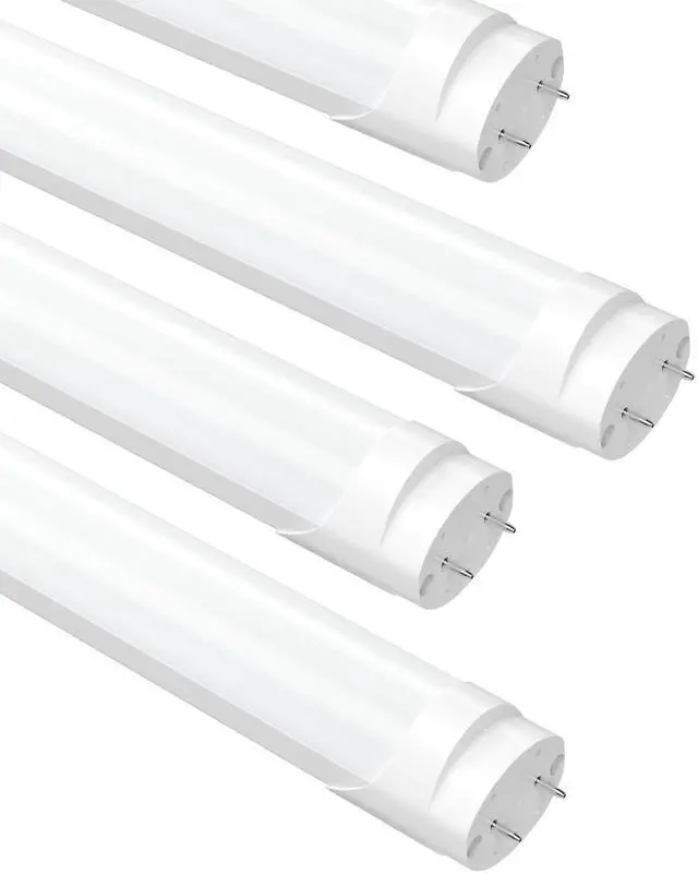 Main image of Fluorescent Light Bulbs 48 Inch, T8 LED Bulbs 4 Foot Type A+B, 24W 3200LM 5000K Daylight, F32T8 or F40T12 LED 4FT Replacement, Plug and Play or Ballast Bypass, Double or Single End Powered, 4-Pack