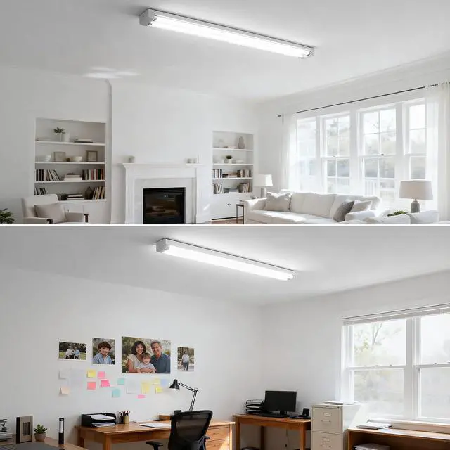 Alt view image 6 of 7 - Fluorescent Light Bulbs 48 Inch, T8 LED Bulbs 4 Foot Type A+B, 24W 3200LM 5000K Daylight, F32T8 or F40T12 LED 4FT Replacement, Plug and Play or Ballast Bypass, Double or Single End Powered, 4-Pack
