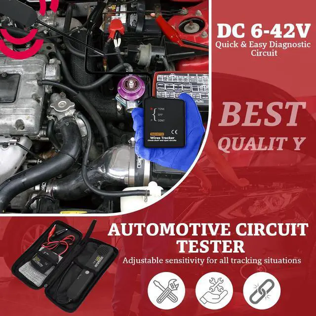 Alt view image 4 of 7 - Automotive Circuit Tracer & Wire Tracker 6-42V DC Wire Short Finder, Circuit Tracker, Circuit Tester & Circuit Scanner for Car, Boat, Trailer - Open/Short Circuit Detection Tool EM415PRO