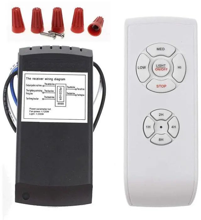 Main image of Universal Ceiling Fan Remote Control Kit, 3-in-1 AC Motor Ceiling Fan Light Timing & Speed Remote, for Hunter/Harbor Breeze/Westinghouse/Honeywell/Other Ceiling Fan lamp