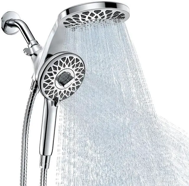 Main image of High Pressure Rain Shower Head with Handheld Spray Combo | Detachable Dual Shower Head with 10 Sprays Modes - Upgrade Knob Spray Mode Selector and Magnetic Guidance Docking System