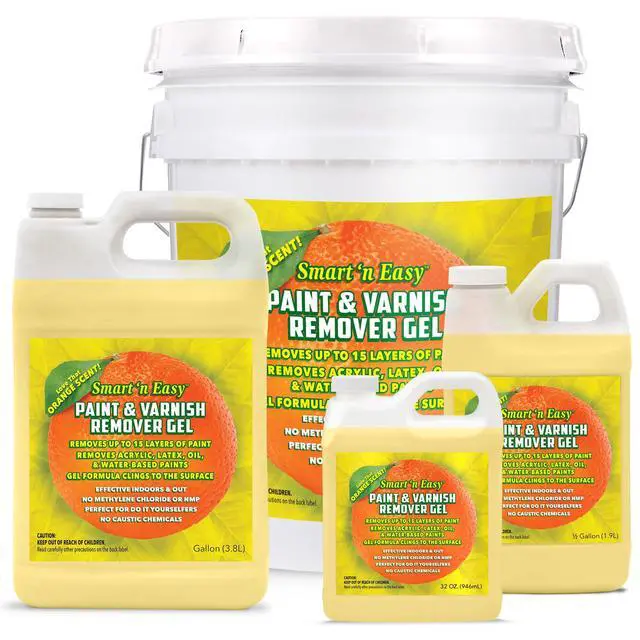 Alt view image 7 of 7 - Smart 'n Easy Paint & Varnish Remover Gel - Do It Yourself Friendly Paint Remover - Strips Multiple Layers of Acrylic, Latex, Oil & Water-Based Paints & Varnishes - 32oz