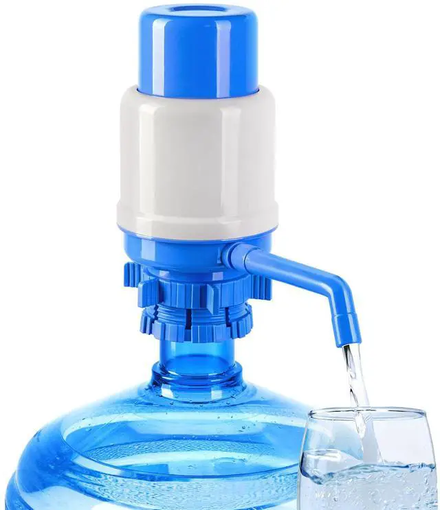 Main image of Manual Water Pump for 5 Gallon Jug & Bottle Non-Electric 5 Gallon Water Dispenser, Universal Hand Pump with 3 Adjustable Tubes, 53mm Screw Top Adapter, Spout Cap & Cleaning Brush, BPA-Free