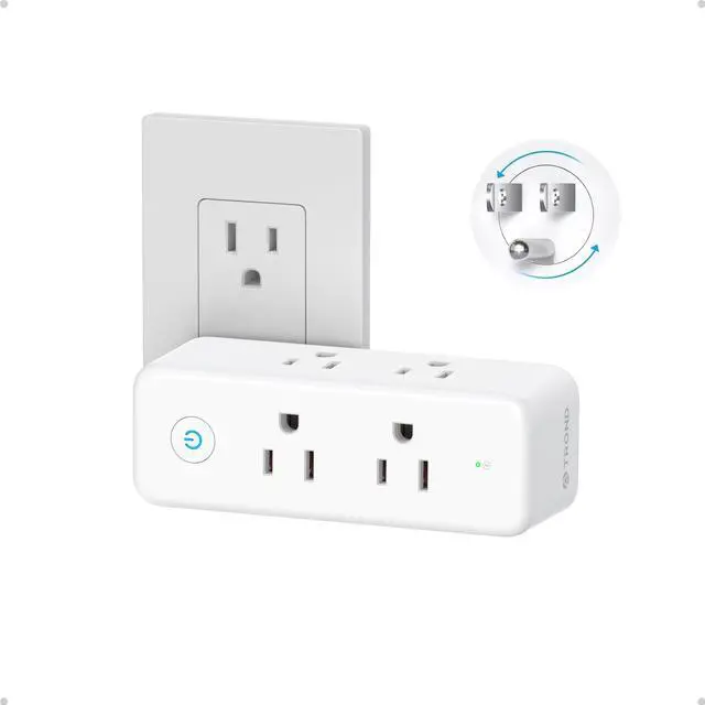 Main image of Outlet Extender Surge Protector - 6 AC Outlet Splitter with Switch | Multi Plug Wall Outlet with 360 Rotating Plug, 1440J, 3 Way Plug Adapter for Tight Space in Home Bathroom Kitchen Office Dorm