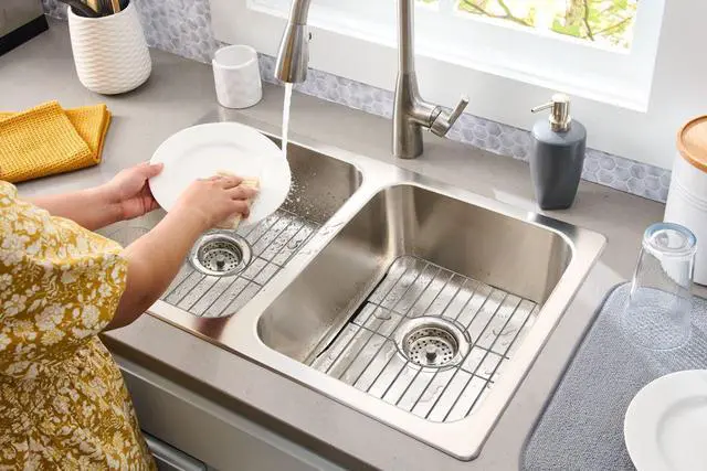 Alt view image 7 of 7 - 304 Stainless Steel Sink Protector Rack Rust-Resistant Grid for Kitchen Sink Bottom, Scratch Prevention, Drainage Support Fits Sinks 10.75" x 12.4", Center Drain Hole Required