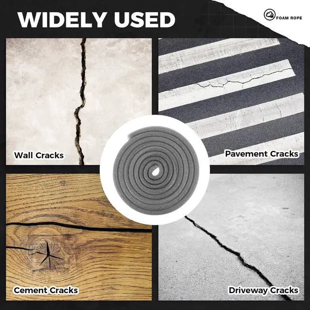 Alt view image 7 of 7 - 1 Roll 1 Inch X 50 ft Foam Backer Rod for Gaps Joints,Gray | Caulk Saver Concrete Crack Filler, Weather Stripping Seal, Door Window Insulation, Backing Rod Expansion Joints
