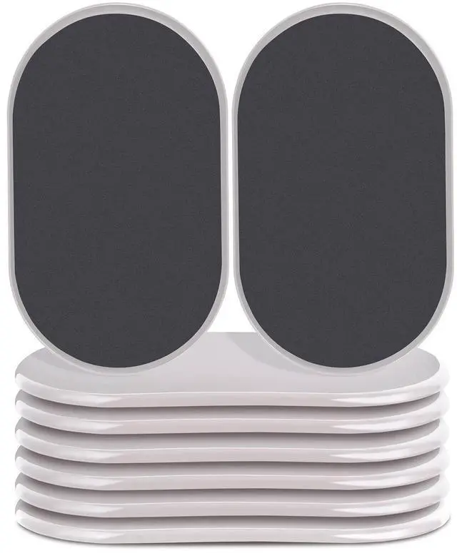 Main image of Reusable Large Furniture Movers Sliders for Carpet and Hardwood Floors-8 Pack 9-1/2" Oval Moving Pads Protector for Heavy Duty Sofa Bed Table Desk,Quickly and Easily Move Any Item, Beige