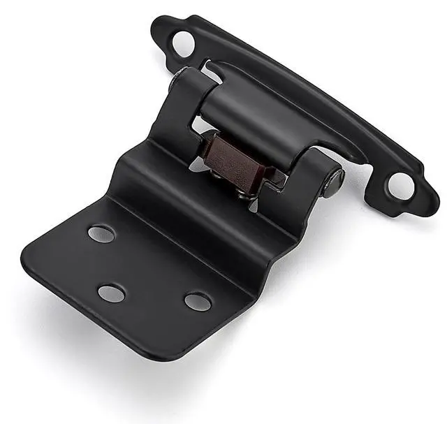 Main image of 3/8" Inset Matte Black Cabinet Hinges 60 Pack (30 Pairs) | Self-Closing Design, Face Frame Door Fit, Door Bumpers Included, Decorative Cabinet Hardware, for Kitchen Bathroom Furniture