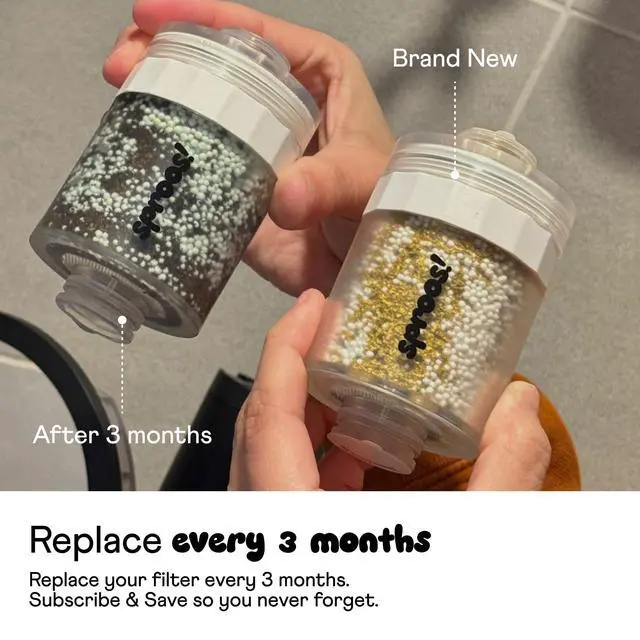 Alt view image 4 of 5 - Shower Filter Cartridge Replacement, 2-stage filtration | Cleaner, Safer Shower Water - Reduces Chlorine & Heavy Metals - Long-Lasting & Easy to Install