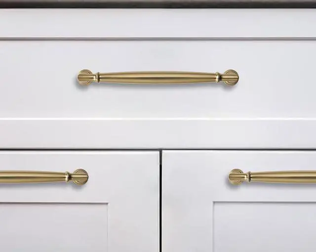 Alt view image 4 of 6 - 10 Pack 5 Inch(128mm) Champagne Bronze Cabinet Pulls Heavy Duty Solid Satin Brass Cabinet Handles Kitchen Cabinet Hardware for Cupboard Drawer Handles Dresser Pulls