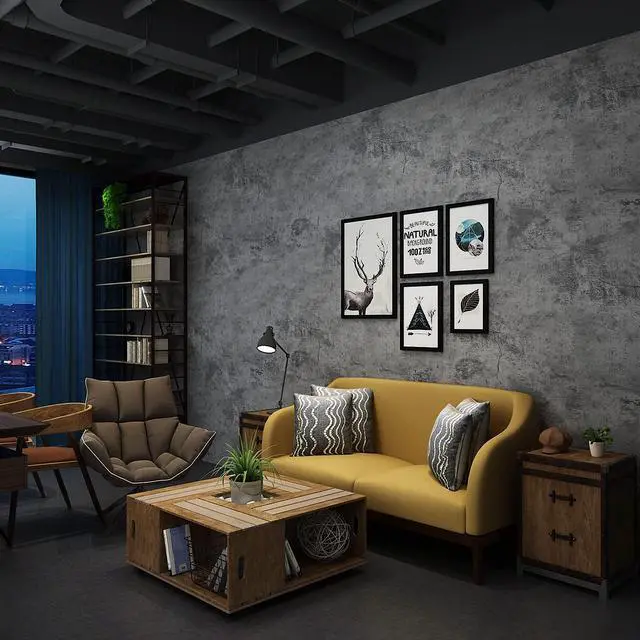 Alt view image 3 of 7 - 16"×354" Grey Blue Concrete Contact Paper 3D Extra Thick Faux Cement Concrete Wallpaper Peel and Stick Vinyl Textured Removable Adhesive Sticky Wall Tile Sticker for Kitchen Countertop Gym Bathroom