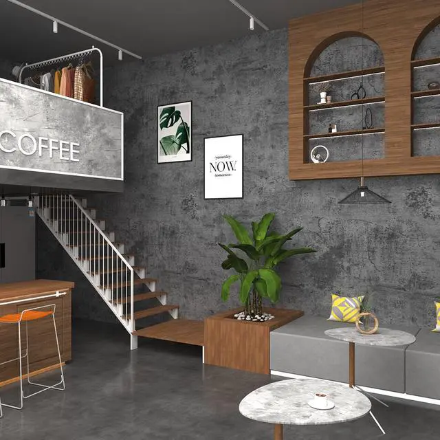 Alt view image 2 of 7 - 16"×354" Grey Blue Concrete Contact Paper 3D Extra Thick Faux Cement Concrete Wallpaper Peel and Stick Vinyl Textured Removable Adhesive Sticky Wall Tile Sticker for Kitchen Countertop Gym Bathroom