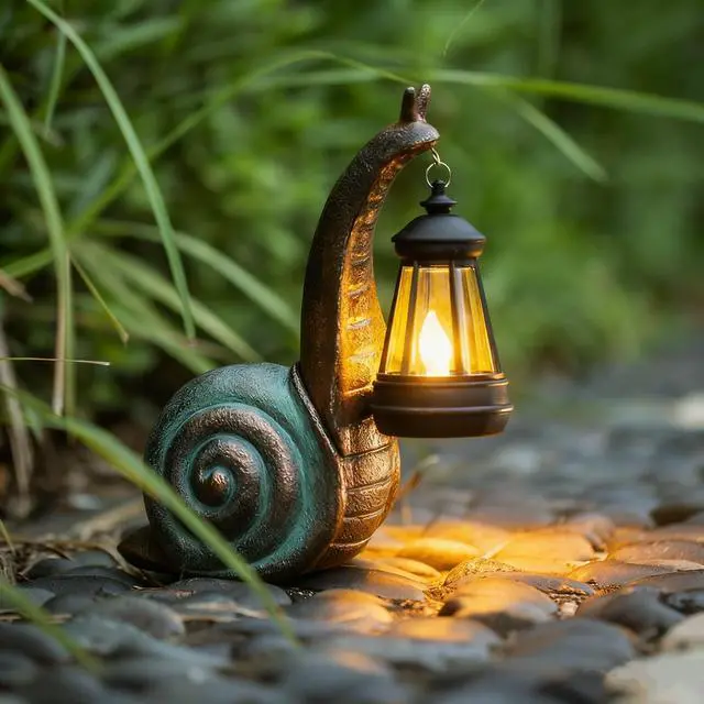 Main image of Solar Garden Snail Statue,Lawn Decor Statue for Patio, Balcony, Yard Ornament - Mothers Day Gifts for Mom Grandma Women